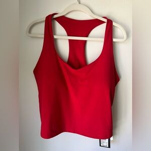 FABLETICS Women’s Red Workout Top Bra XXL NEW Anywhere Cropped Built-In Bra Tank
